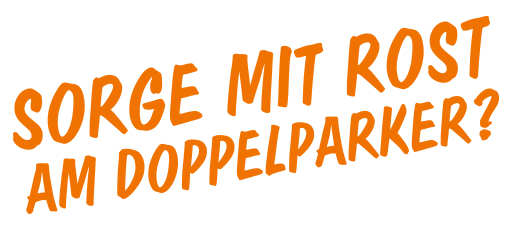 Sorge mit Rost am Doppelparker
